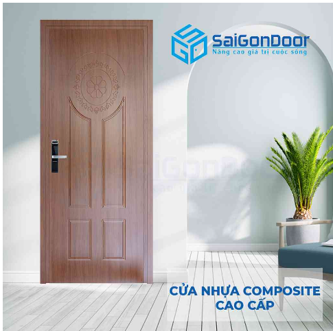 Cửa nhựa gỗ composite thi công bởi SaiGonDoor